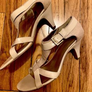 Beige Bandolino Heeled Sandals